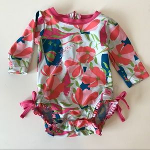 Ruffle Butts Swim Rashgaurd One Piece
